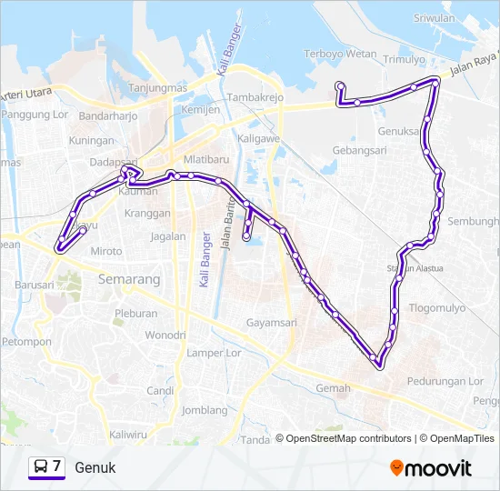 7 Bus Line Map