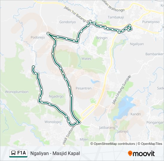 Rute F1a: Jadwal, Pemberhentian & Peta - Ngaliyan (Diperbarui)