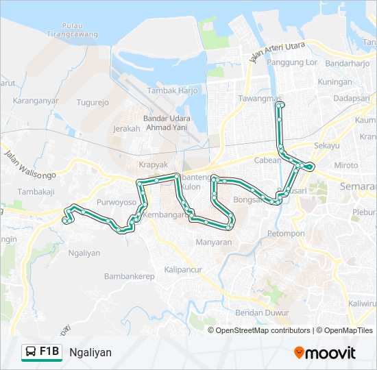 Rute F1b: Jadwal, Pemberhentian & Peta - Ngaliyan (Diperbarui)