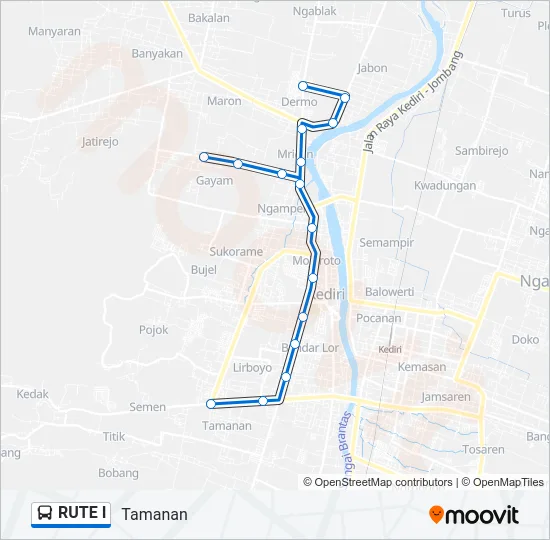 RUTE I Bus Line Map