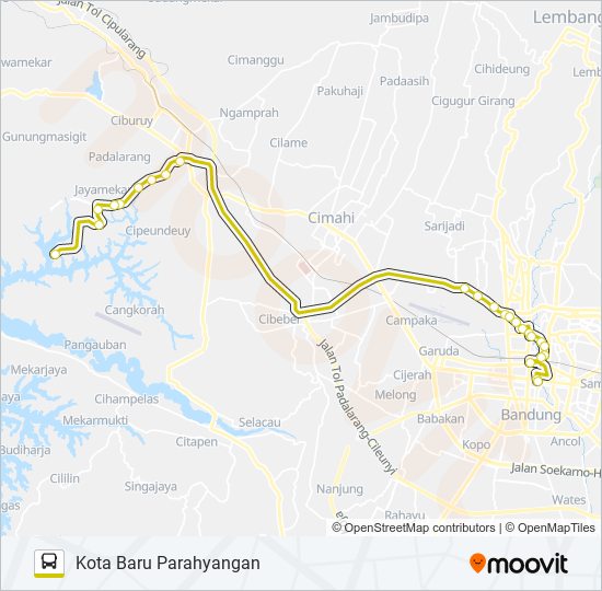 Rute Damri Kbp: Jadwal, Pemberhentian & Peta - Kota Baru Parahyangan ...