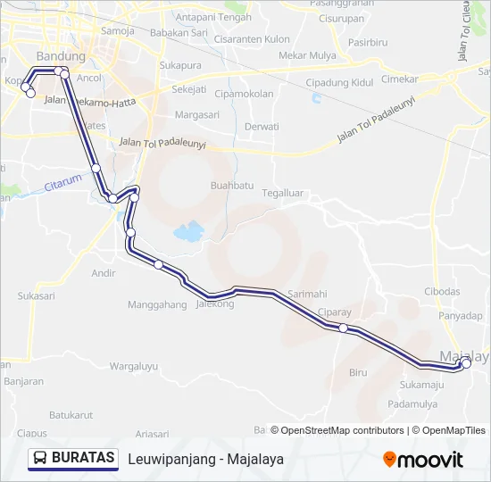 BURATAS Bus Line Map