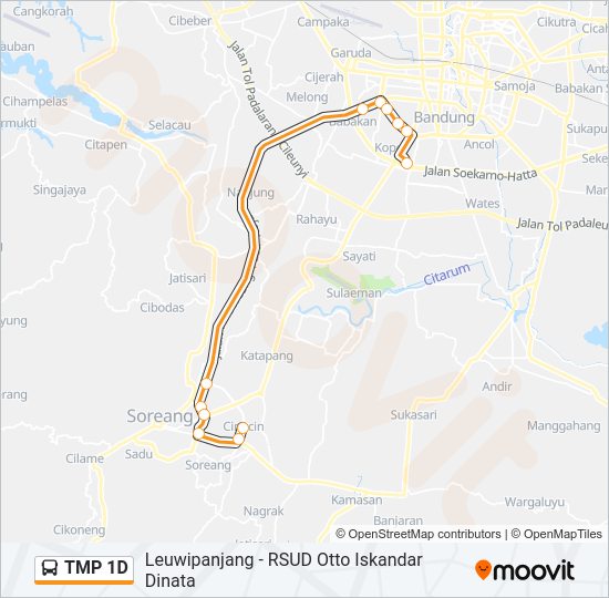 TMP 1D Bus Line Map