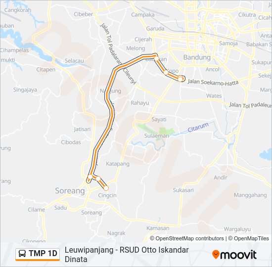 TMP 1D Bus Line Map