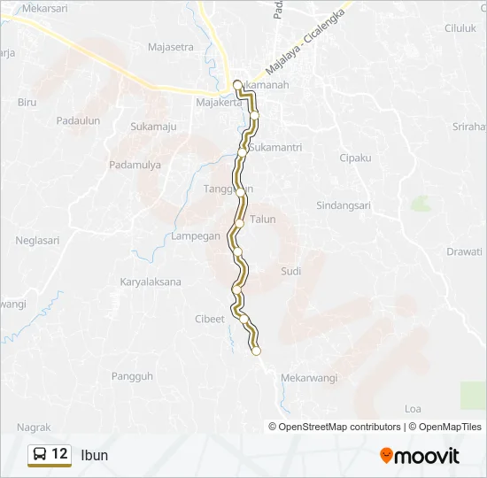 12 Bus Line Map
