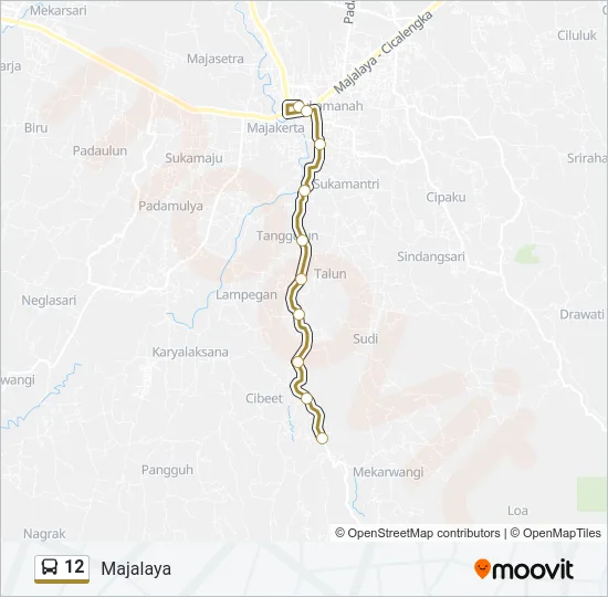 12 Bus Line Map