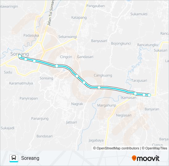 SOREANG-BANJARAN bis Peta Jalur