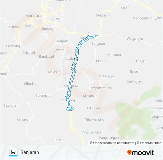 BANJARAN-CIKALONG Bus Line Map
