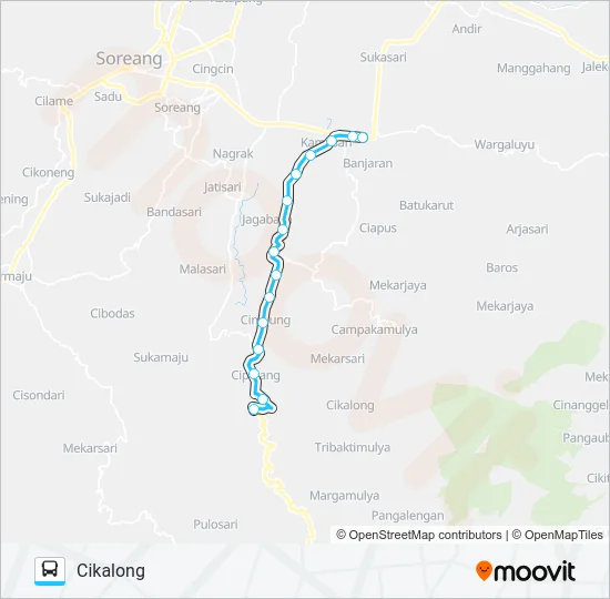 BANJARAN-CIKALONG Bus Line Map