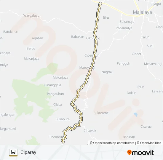 CIPARAY-CIBEUREUM Bus Line Map