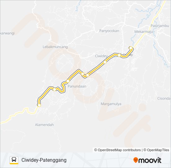 CIWIDEY-PATENGGANG bis Peta Jalur