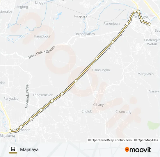 MAJALAYA-CICALENGKA Bus Line Map