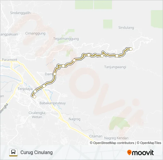 CICALENGKA-CR.CINULANG Bus Line Map
