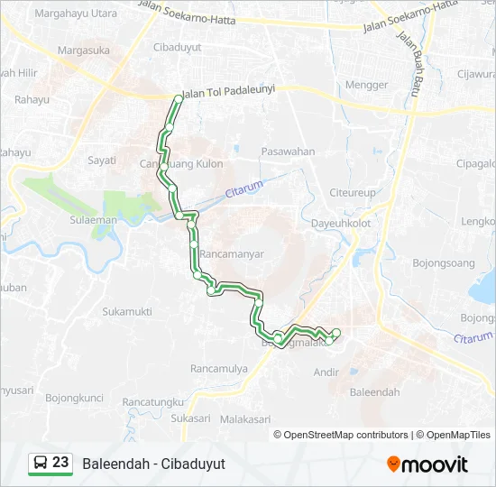 23 Bus Line Map