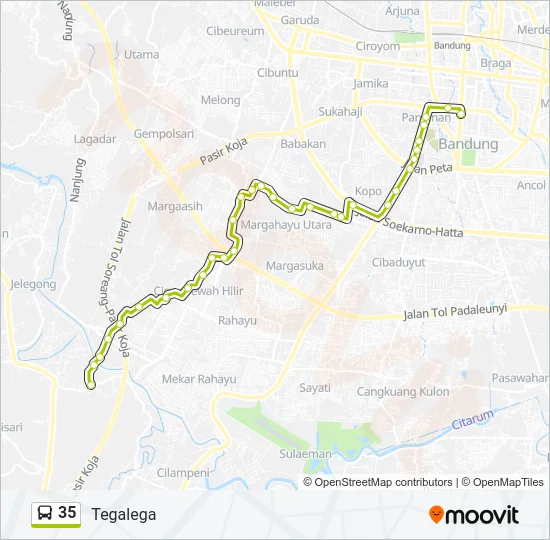35 Bus Line Map