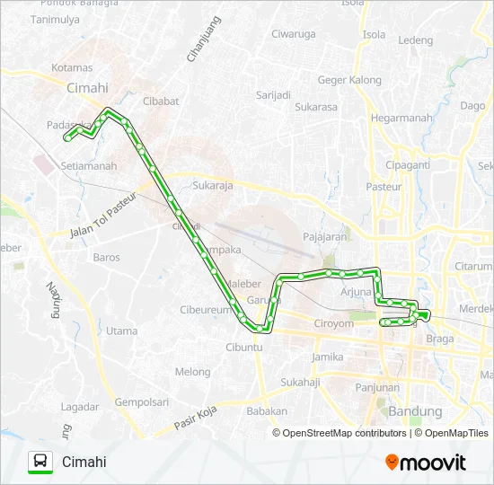 CIMAHI-ST.HALL Bus Line Map