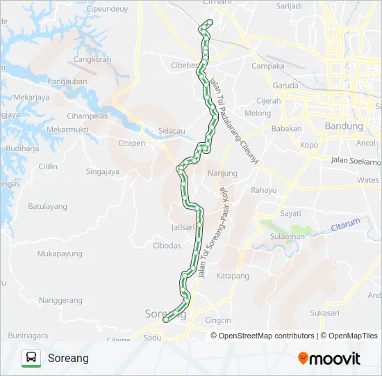 SOREANG-CIMAHI Bus Line Map