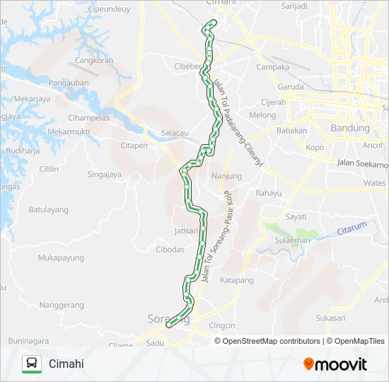 SOREANG-CIMAHI Bus Line Map