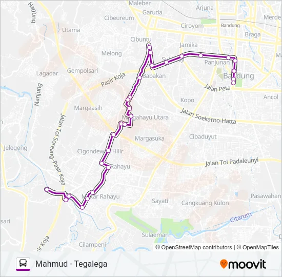 MAHMUD-TEGALEGA Bus Line Map