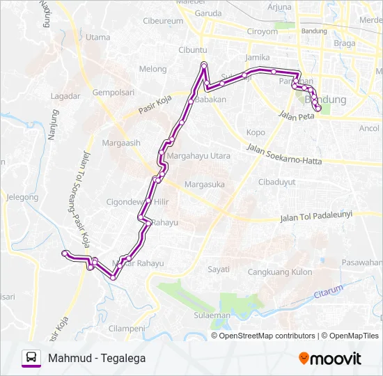 MAHMUD-TEGALEGA Bus Line Map