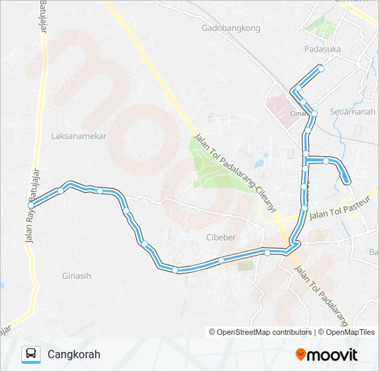 CIMAHI-CANGKORAH Bus Line Map