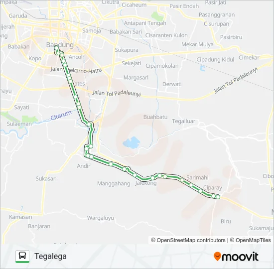CIPARAY-TEGALEGA Bus Line Map