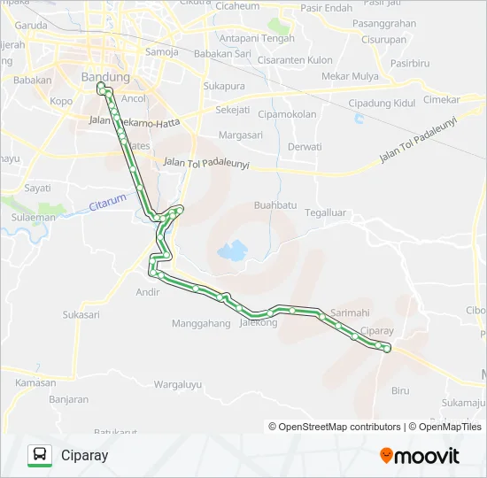 CIPARAY-TEGALEGA Bus Line Map