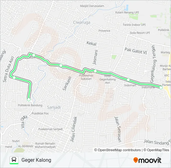 GG.KALONG-POLBAN Bus Line Map