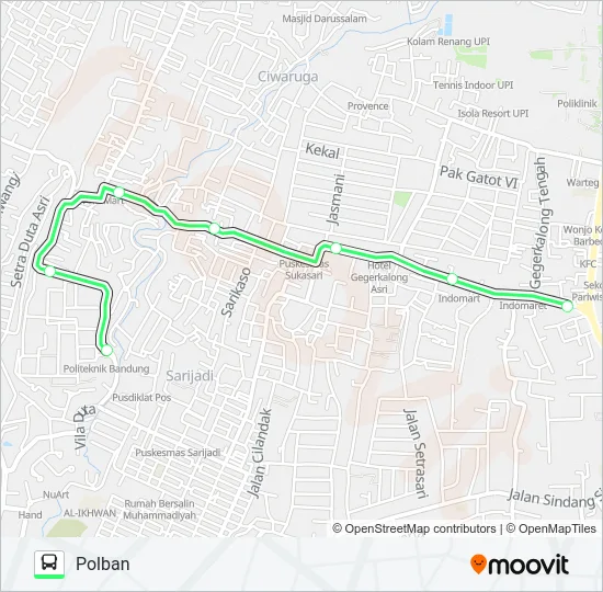 GG.KALONG-POLBAN Bus Line Map