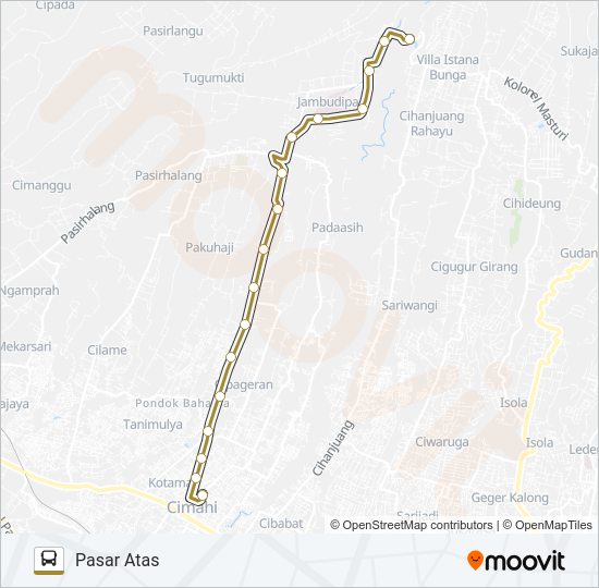 PSR.ATAS-CISARUA Bus Line Map