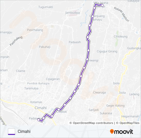 Rute Cimahiparongpong: Jadwal, Pemberhentian & Peta - Cimahi (Diperbarui)