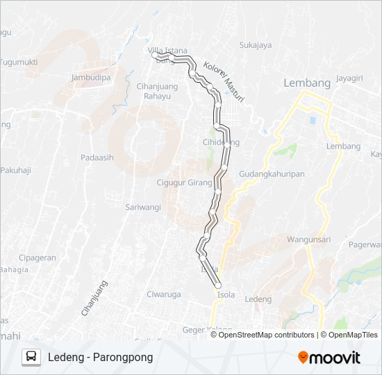 LEDENG-PARONGPONG bis Peta Jalur