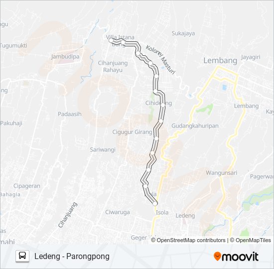 LEDENG-PARONGPONG bis Peta Jalur