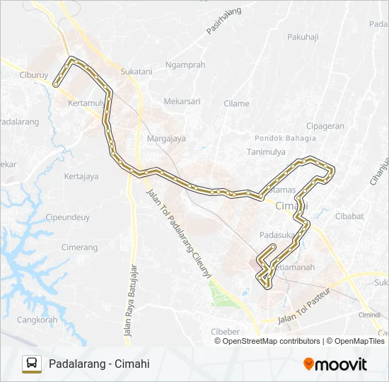 PADALARANG-CIMAHI Bus Line Map
