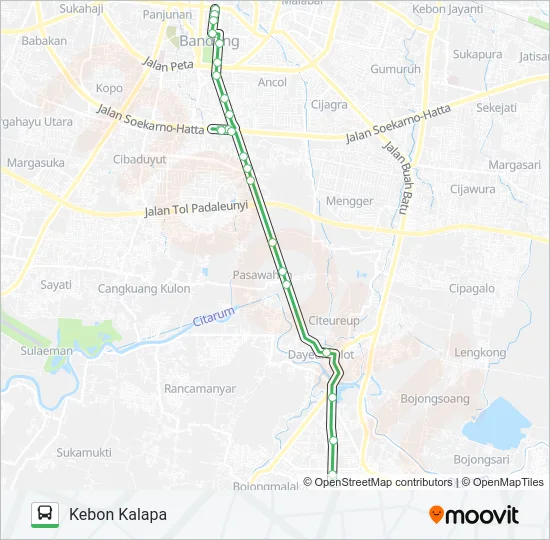KB.KELAPA-DY.KOLOT Bus Line Map