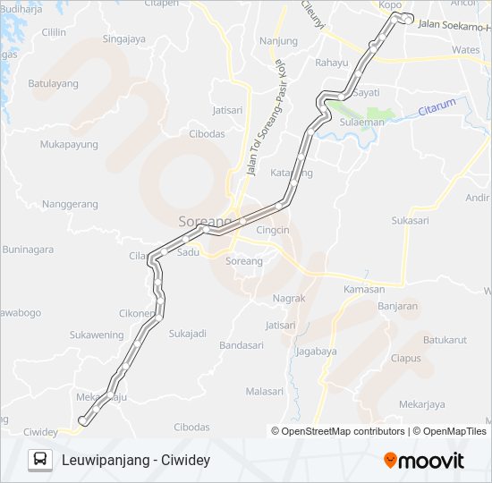 LEUWIPANJANG-CIWIDEY bis Peta Jalur
