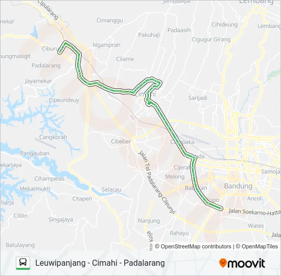 LW.PANJANG-PADALARANG Bus Line Map