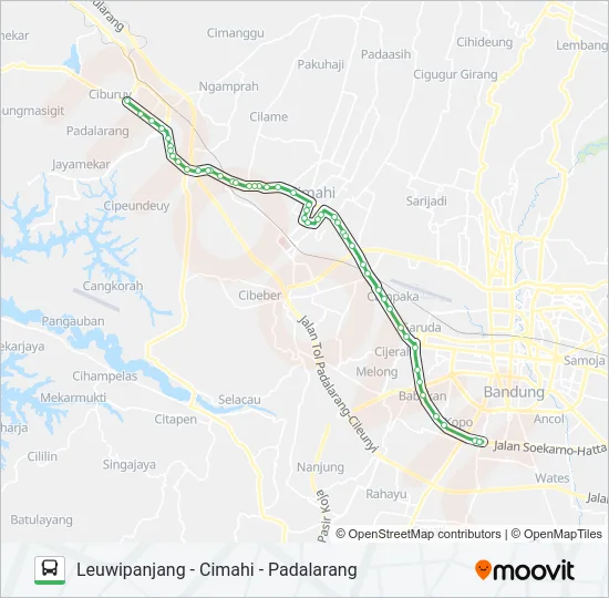 LW.PANJANG-PADALARANG Bus Line Map