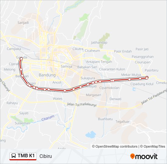 Rute Tmb K1: Jadwal, Pemberhentian & Peta - Cibiru (Diperbarui)