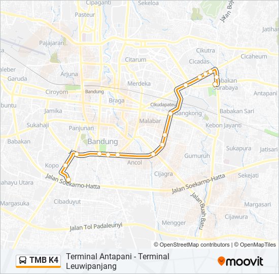 Rute Tmb K Jadwal Pemberhentian Peta Terminal Antapani Diperbarui