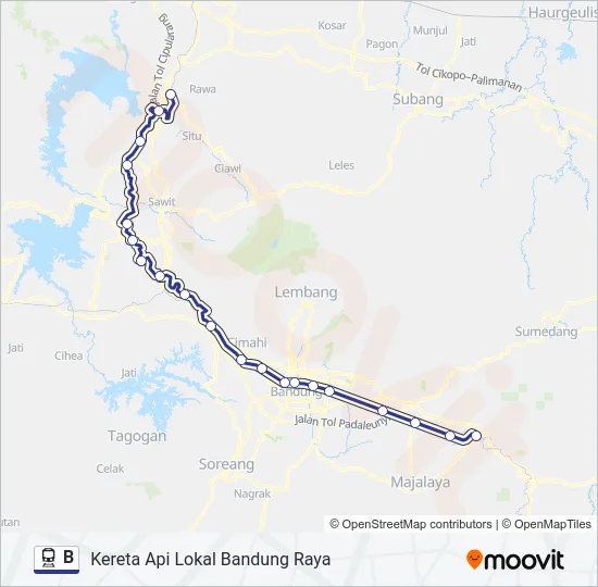 B Train Line Map