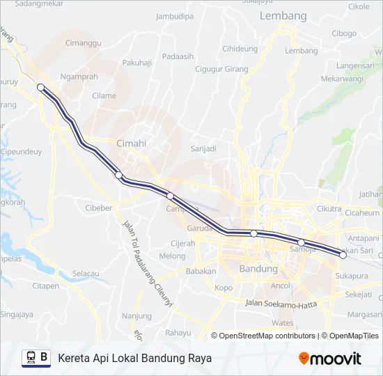 B Train Line Map