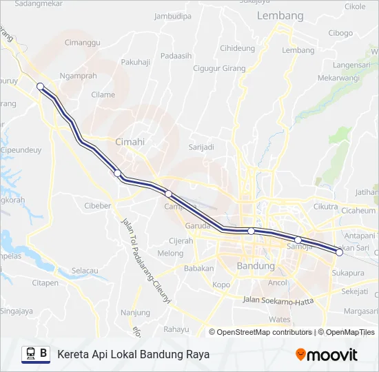 B Train Line Map