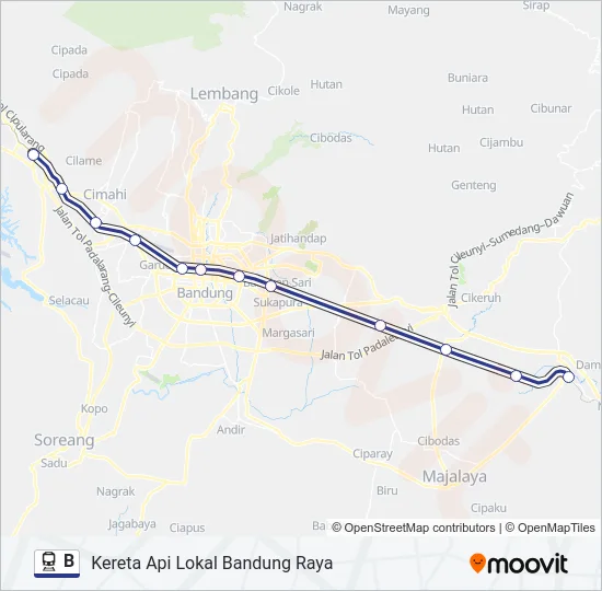 B Train Line Map