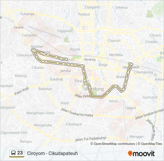 23 Bus Line Map