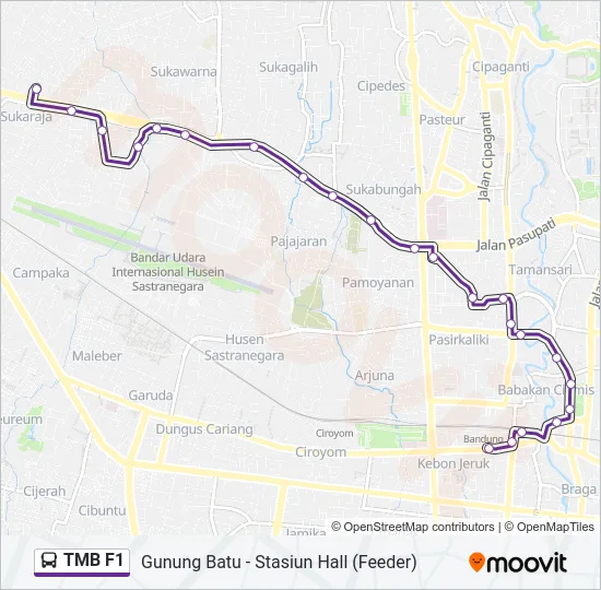 TMB F1 Bus Line Map