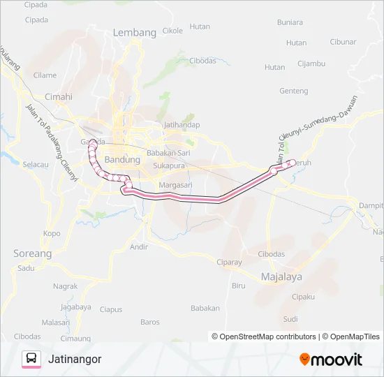 DAMRI 6A Bus Line Map