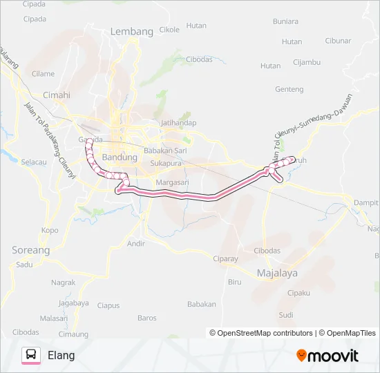 DAMRI 6A Bus Line Map