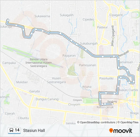 14 Bus Line Map