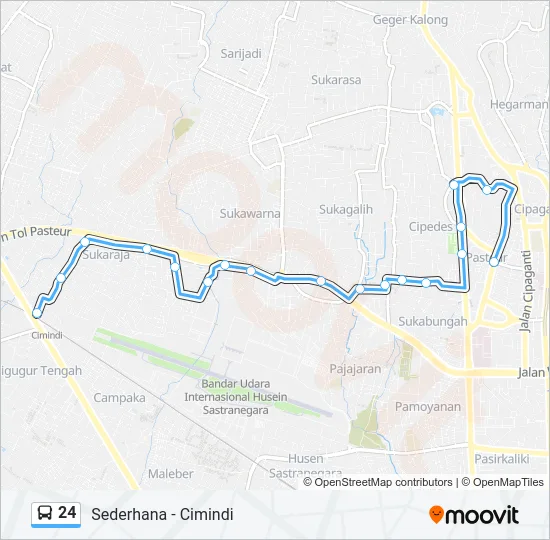 24 Bus Line Map